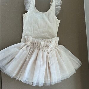 Noralee size 2 Elegant Cream bodysuit and tutu